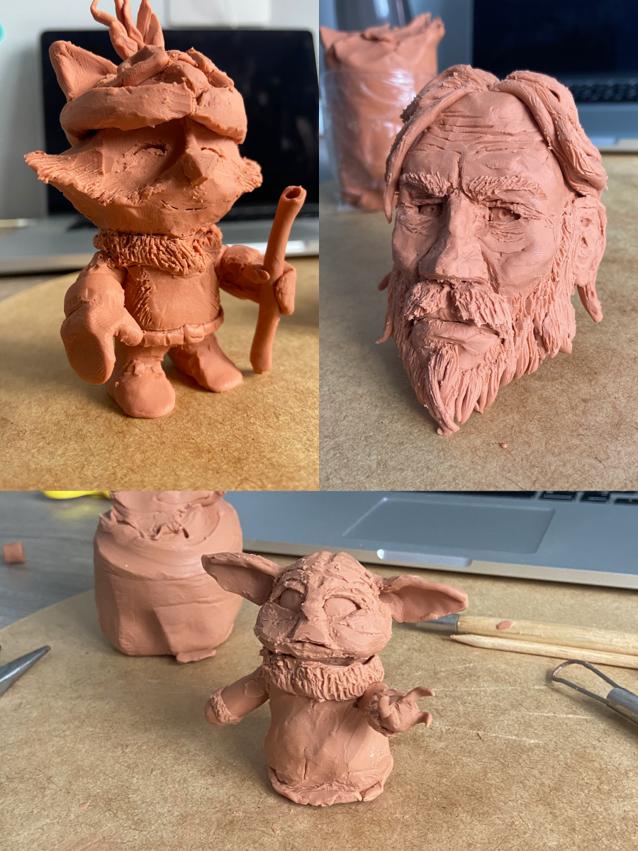 Clay models of some characters